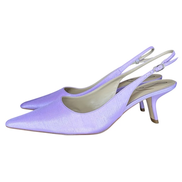 NEW Sam Edelman Lavender Lilac Bianka Slingback Heels with Box - Picture 5 of 6